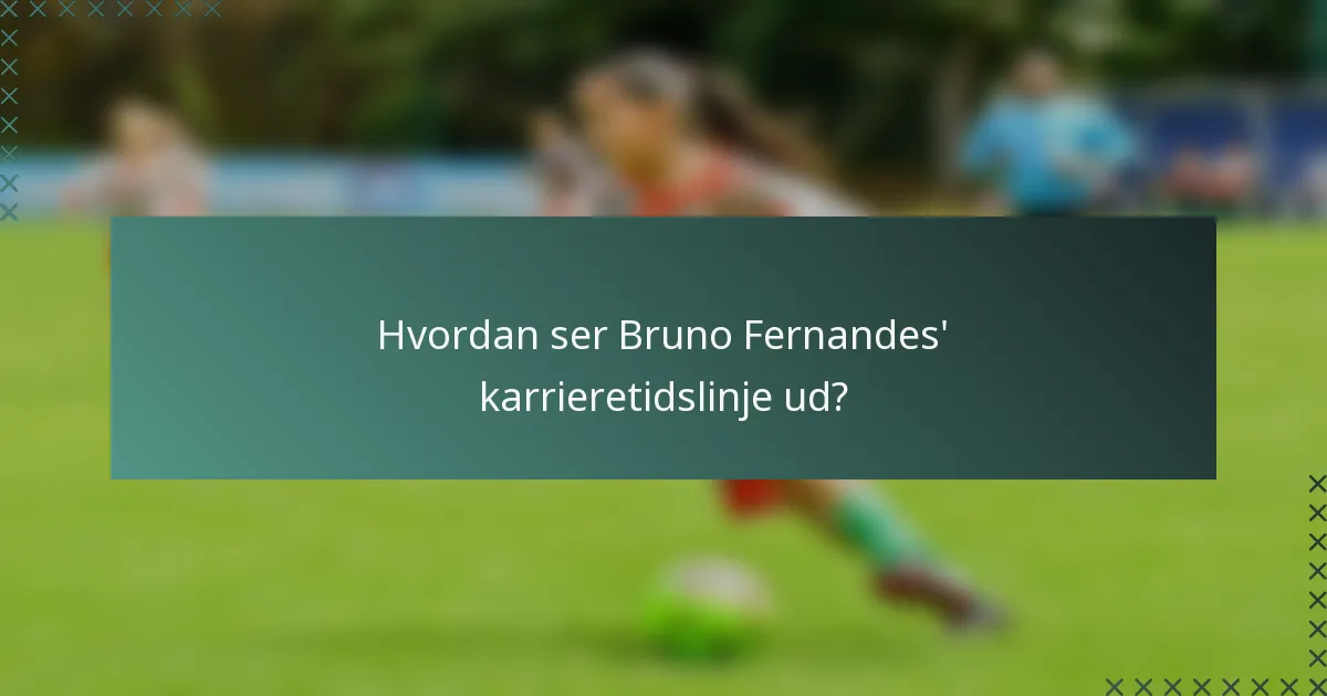 Hvordan ser Bruno Fernandes' karrieretidslinje ud?